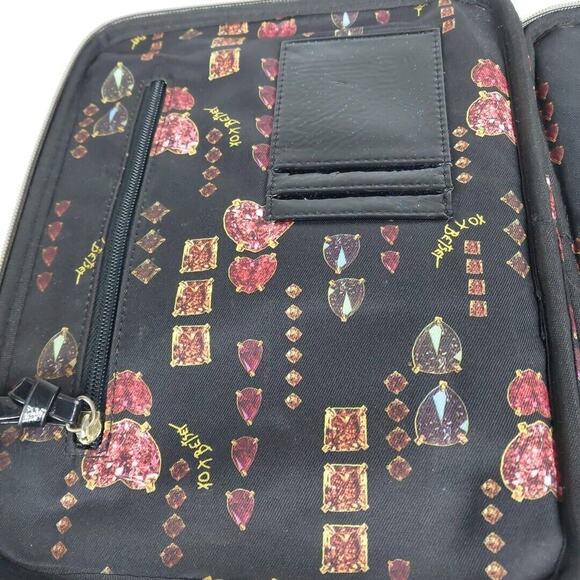 Betsey Johnson Gold Glitter Tablet Sleeve Case Bag Notebook - Picture 3 of 11